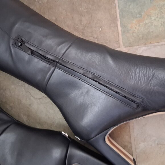 Sam Edelman Black Leather High Boot - Picture 8 of 11